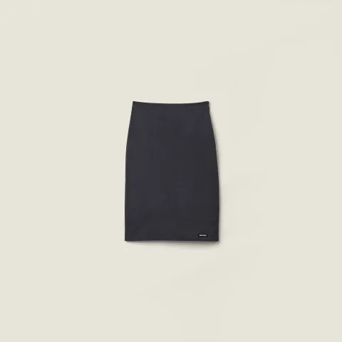 Stretch poplin skirt