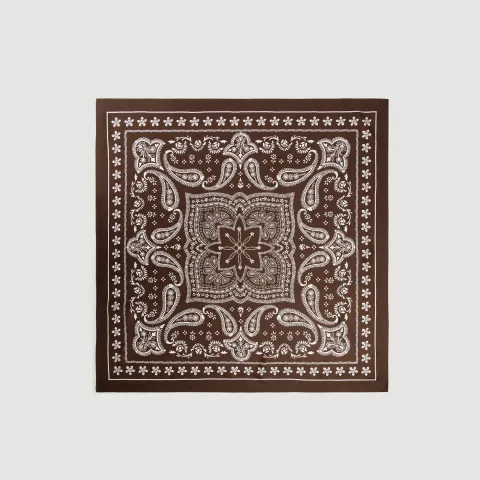 Silk bandana print scarf