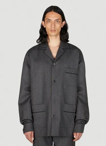 Wool Chevron Jacket