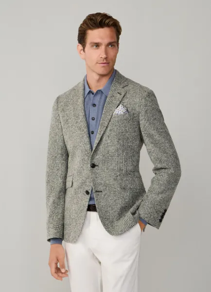 Cotton Glencheck Knit Blazer