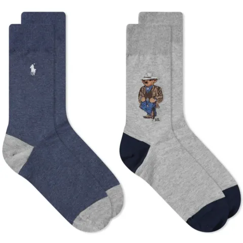 Western Bear Socks - 2 Pack