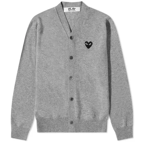 Black Heart V-Neck Cardigan