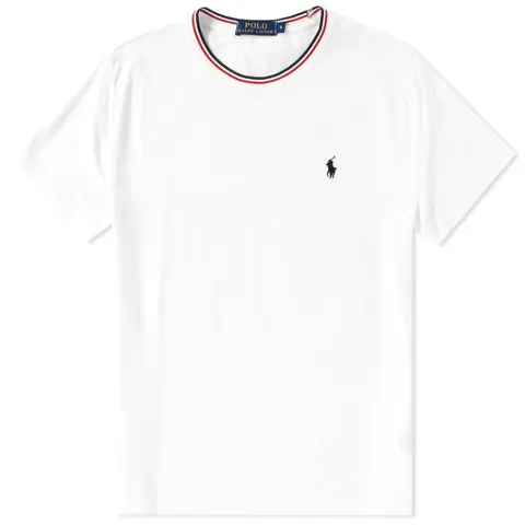 Tricolor Tipped Pique Tee