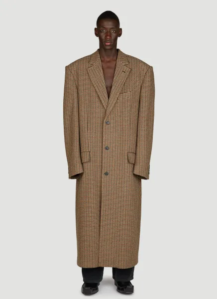 Oversized Houndstooth Coat