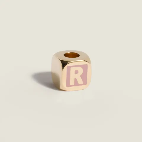 Enameled metal dice charm
