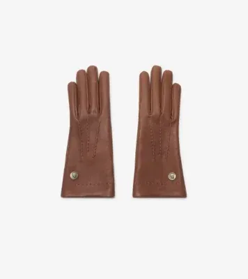 Leather Gloves in Deep earth brown