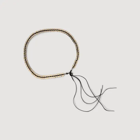 Jewellery belt with leather tie