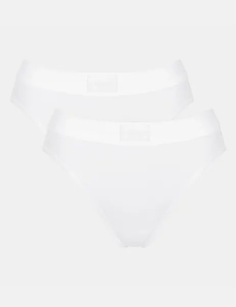 Sloggi 2 Pack Double Comfort Tai High Leg Knickers White