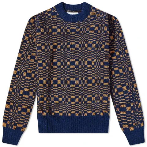 Optic Boucle Crew Knit