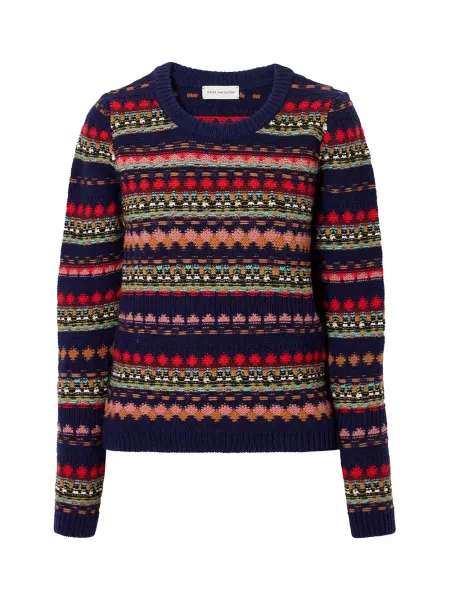 Dries Van Noten Jacquard Sweater Navy