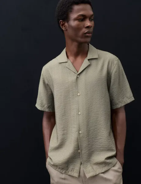 Autograph Short Sleeve Geometric Shirt Sable
