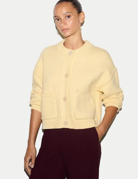 Jigsaw Cotton Rich Chunky Relaxed Cardigan