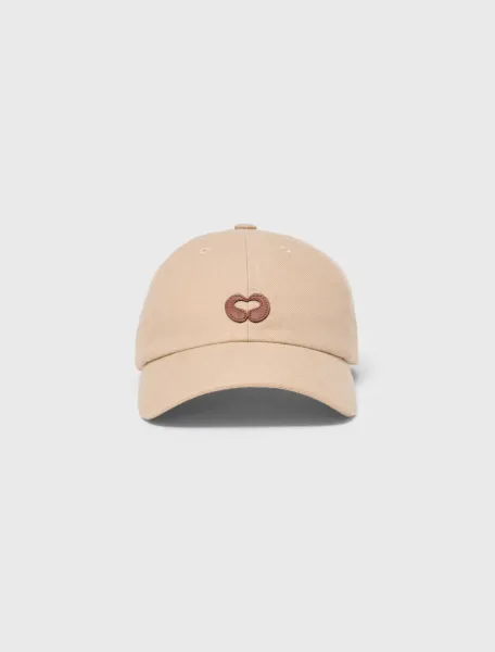 Linen blend cap with logo