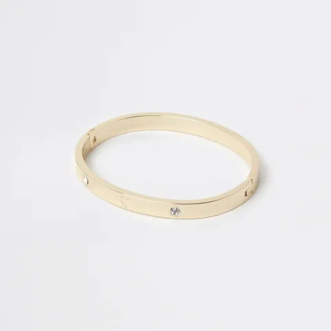 River Island Stainless Steel Heart Cuff Bracelet
