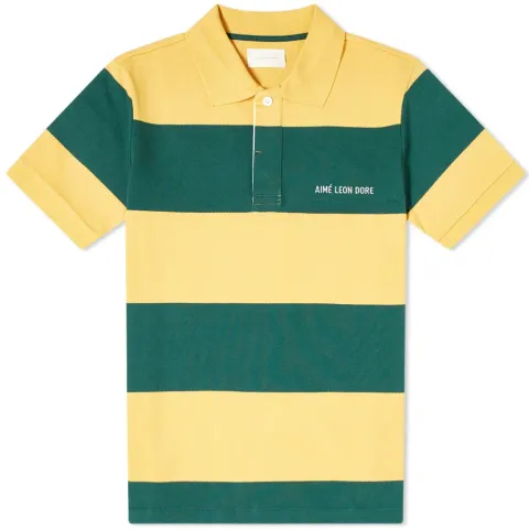 Striped Pique Polo