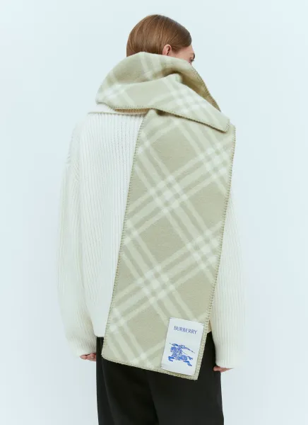 Check Wool Scarf
