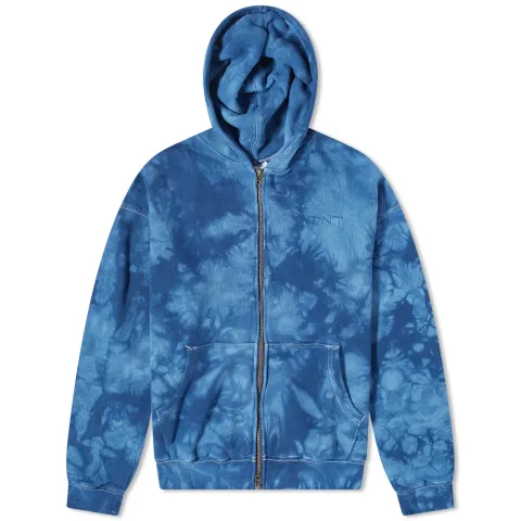 Dyed Zip Through Hoodie