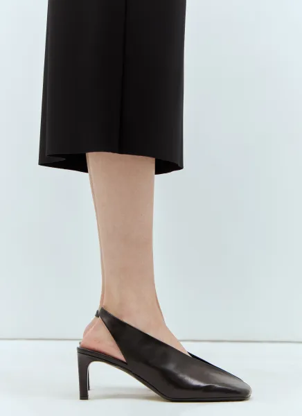 Leather Sling-Back Heels