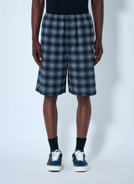 Checked Elasticated Waist Shorts