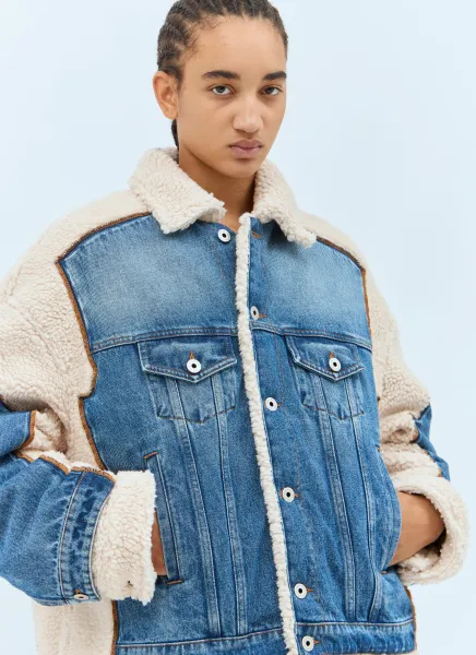 Petit Grand Denim And Shearling Jacket