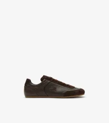 Leather Knight Runner Sneakers in Moorhen brown