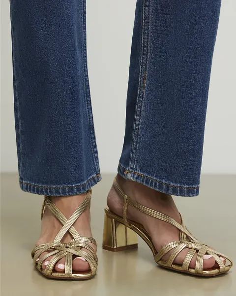 River Island Caged Block Heel Sandals