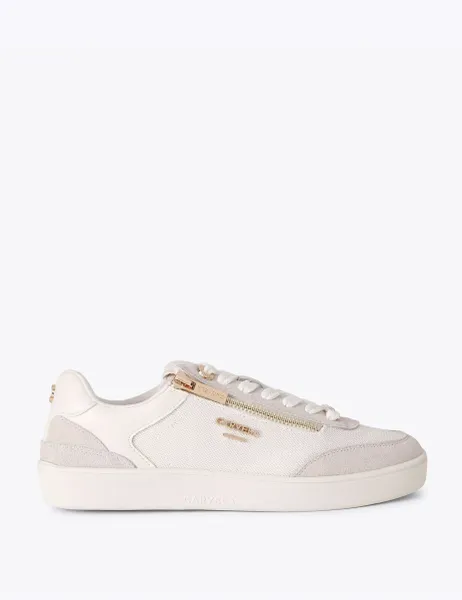 Carvela Regular Fit Suede Lace Up Trainers White