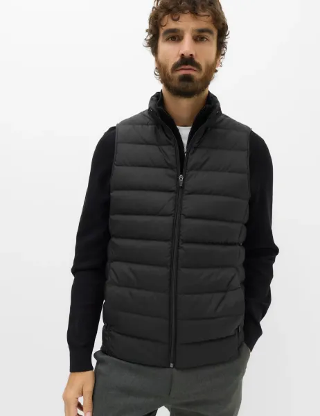 Marks & Spencer Feather and Down Padded Lightweight Gilet Black