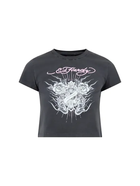 Vintage Burning Cross Baby Graphic T-Shirt