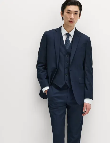 Marks & Spencer Tailored Fit Stretch Ultimate Suit Jacket Navy