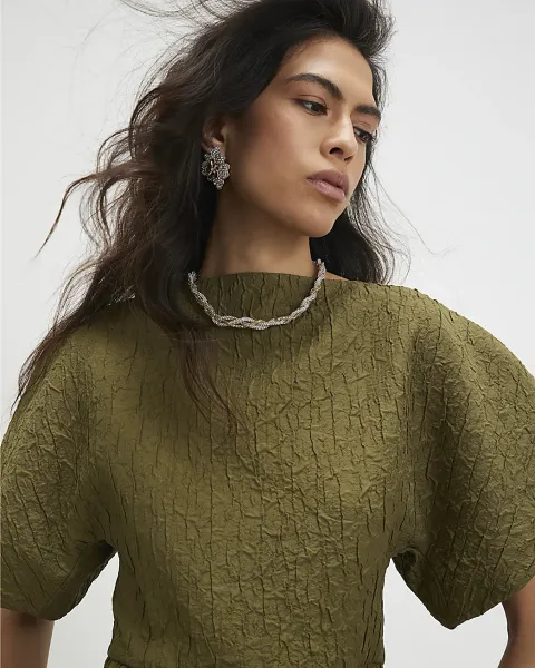 River Island Jelly Chain Plaited Diamante Necklace
