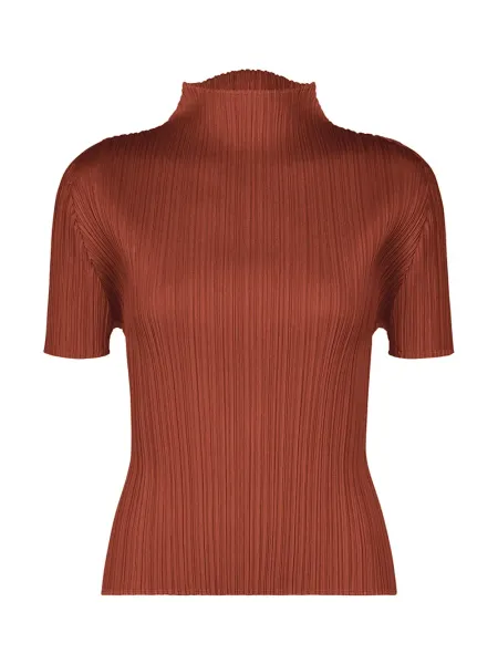 Pleats Please September Colors Top Red Brown