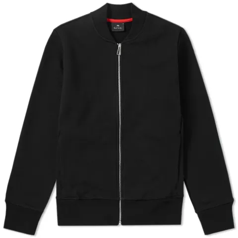 Zebra Jersey Zip Bomber Jacket