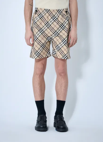 Check Elasticated Shorts