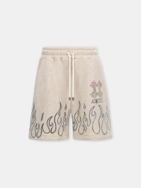 MA QUAD FLAMES SWEATSHORT - Ivory