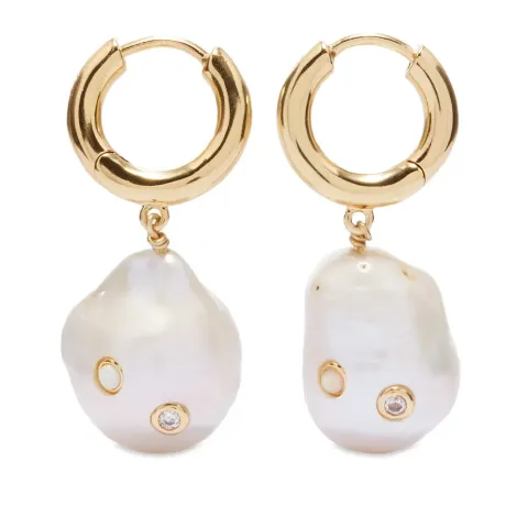 Gertrude Pearl Hoop Earring