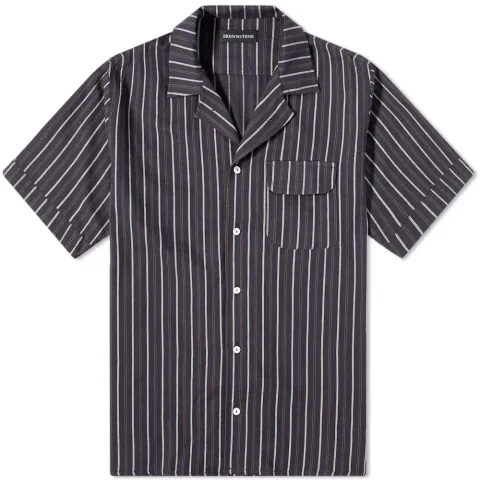 Striped Club Collar Shirt