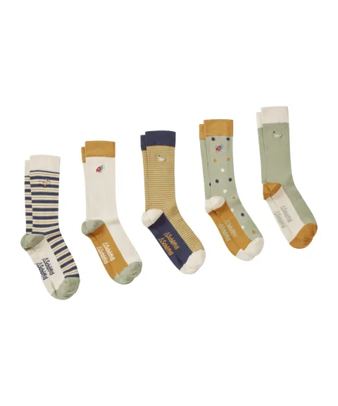 Schöffel Country Men's Bamboo Socks (Box of 5) - Game Birds