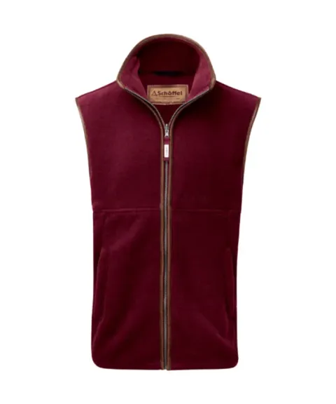 Schöffel Country Oakham Fleece Gilet - Claret