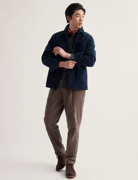 Seasalt Cornwall Men's Pengelly Pure Cotton Corduroy Jacket Navy