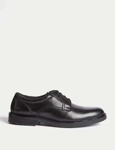 Marks & Spencer Airflex Leather Derby Shoes Black