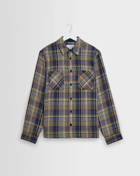 Whiting - Blue and Multicolour Grain Check Overshirt