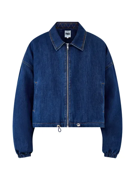 FRNCH Itacare Denim Bomber Jacket