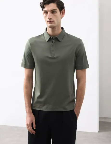 Autograph Pure Supima Cotton Polo Shirt Dark Olive