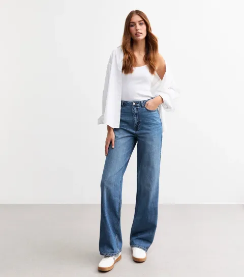 Women's Tall Blue Adalae Wide Leg Jeans