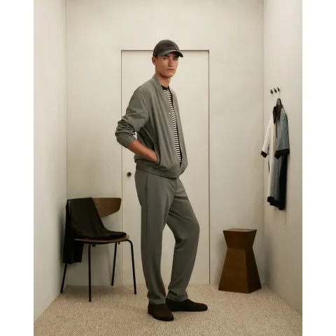 River Island Slim Fit Fine Textured Trousers