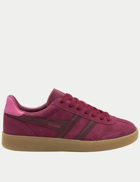 Gola Viper Suede Colour Block Trainers Red Mix