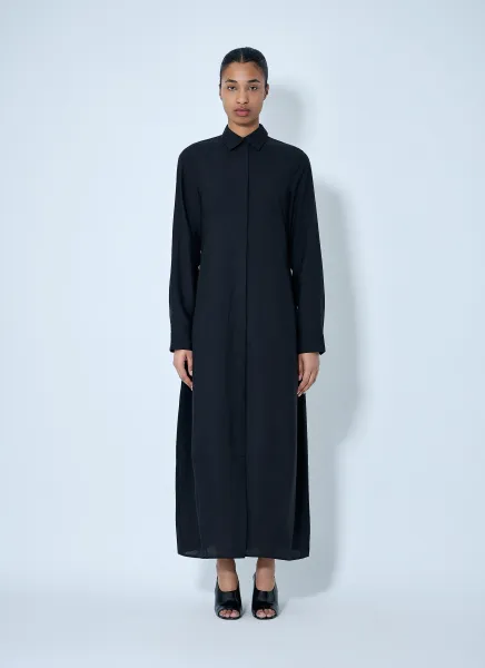 Long Button-Down Shirt Dress