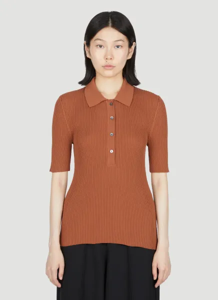 Danae Ribbed Polo Shirt