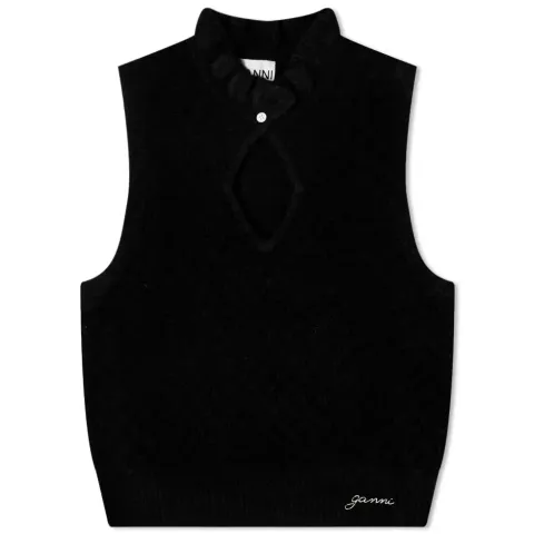 Sleeveless Keyhole Knit Top